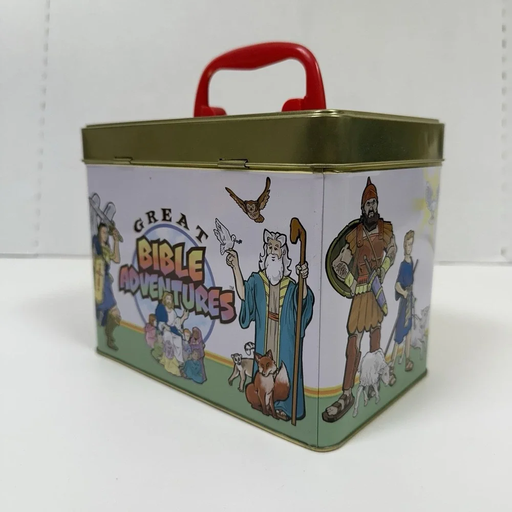 Great Bible Adventures Tin‎ Case Box Full Of Cards Heroes Angels Sunday School
